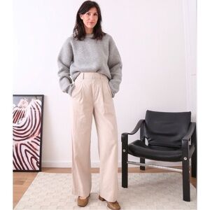 Everlane The Way High Drape Pant in Sandstone Size 2 Short